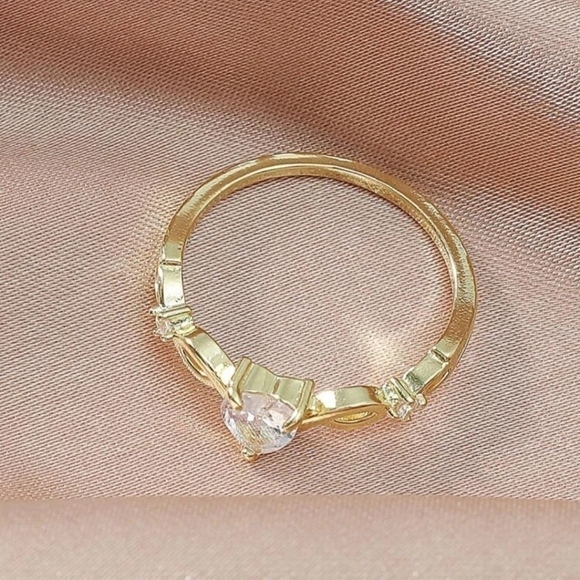 HEART Ring with zircon - Picture 3 of 6